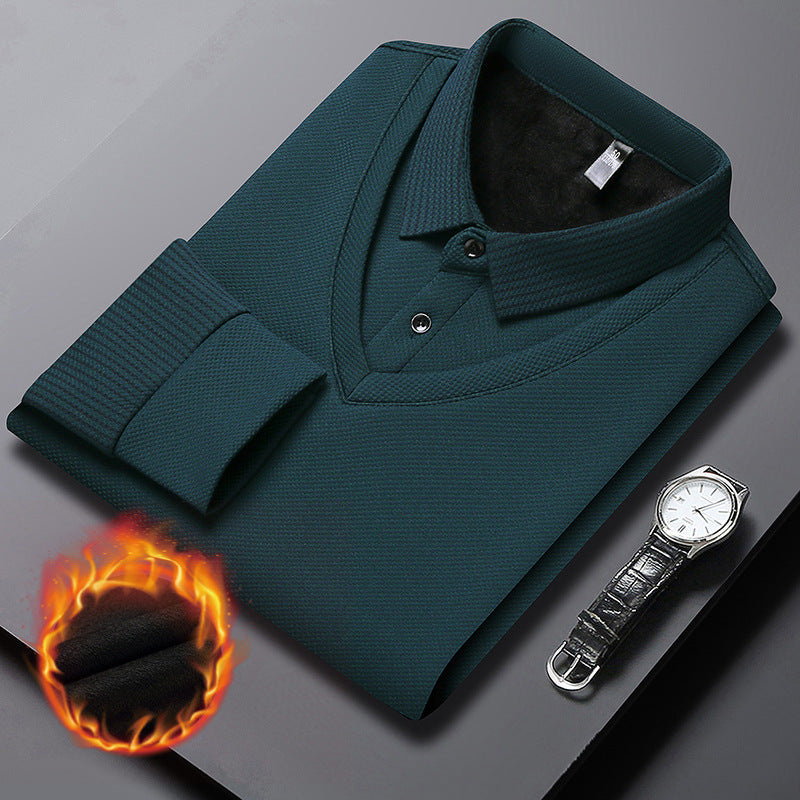 Leo | Camiseta de manga a rayas de dos piezas estilo business casual para hombre