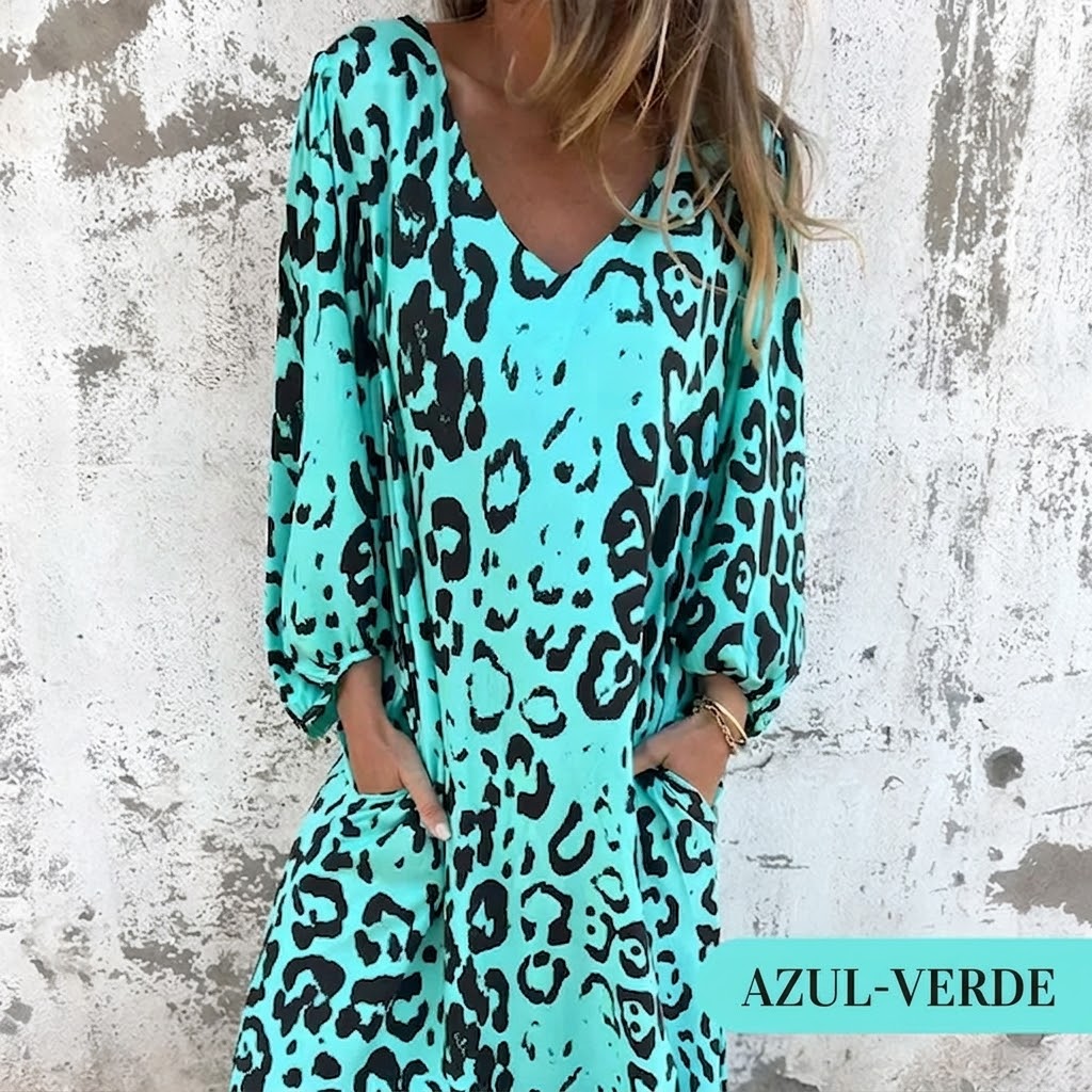 Vestido Safari Chic con estampado de leopardo