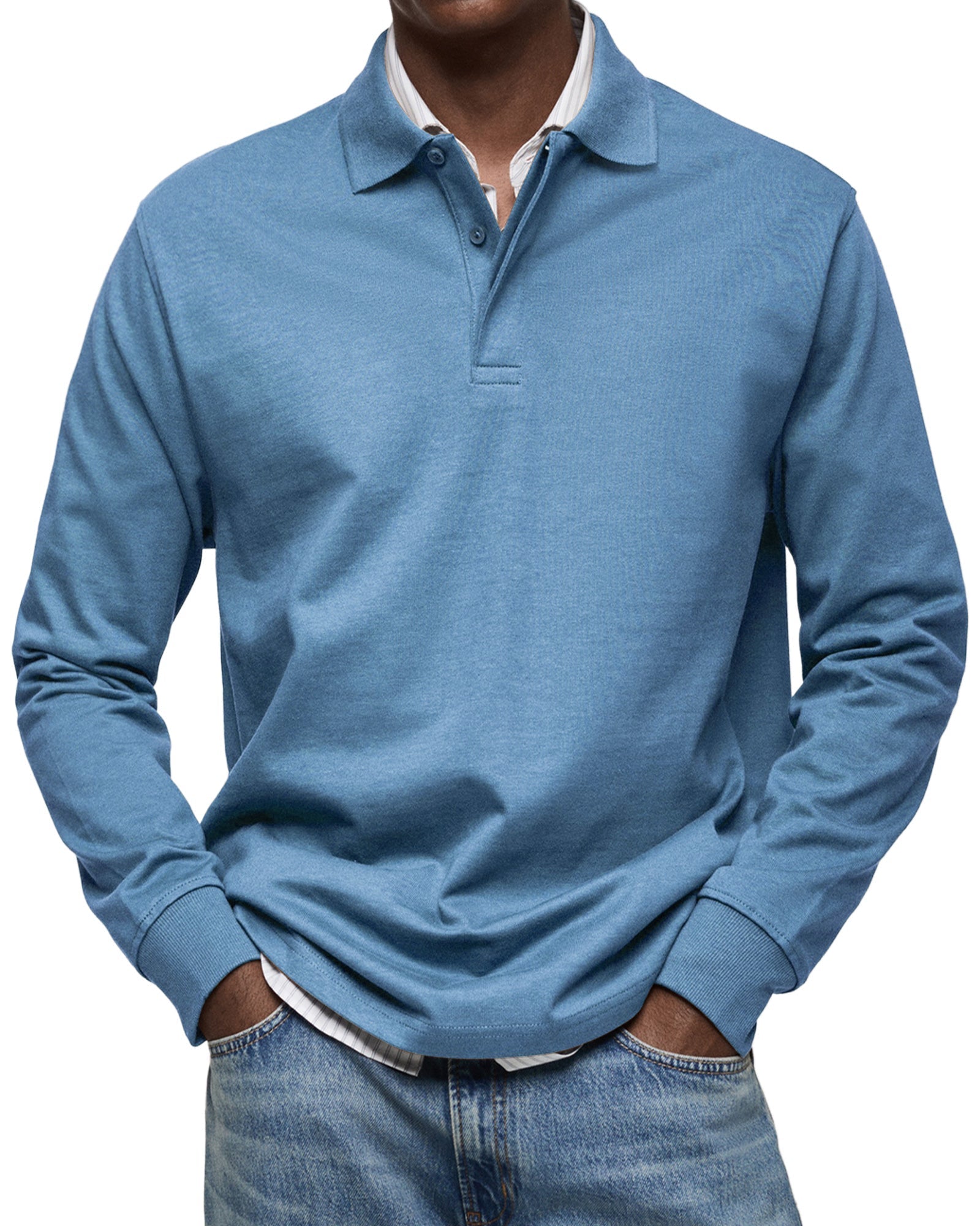 Polo de lujo de manga larga