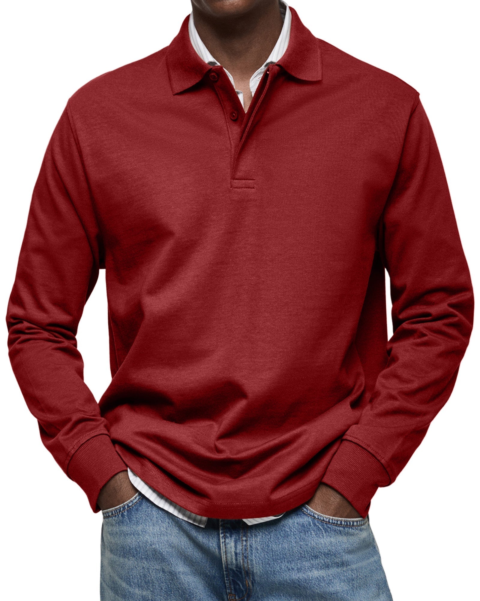 Polo de lujo de manga larga