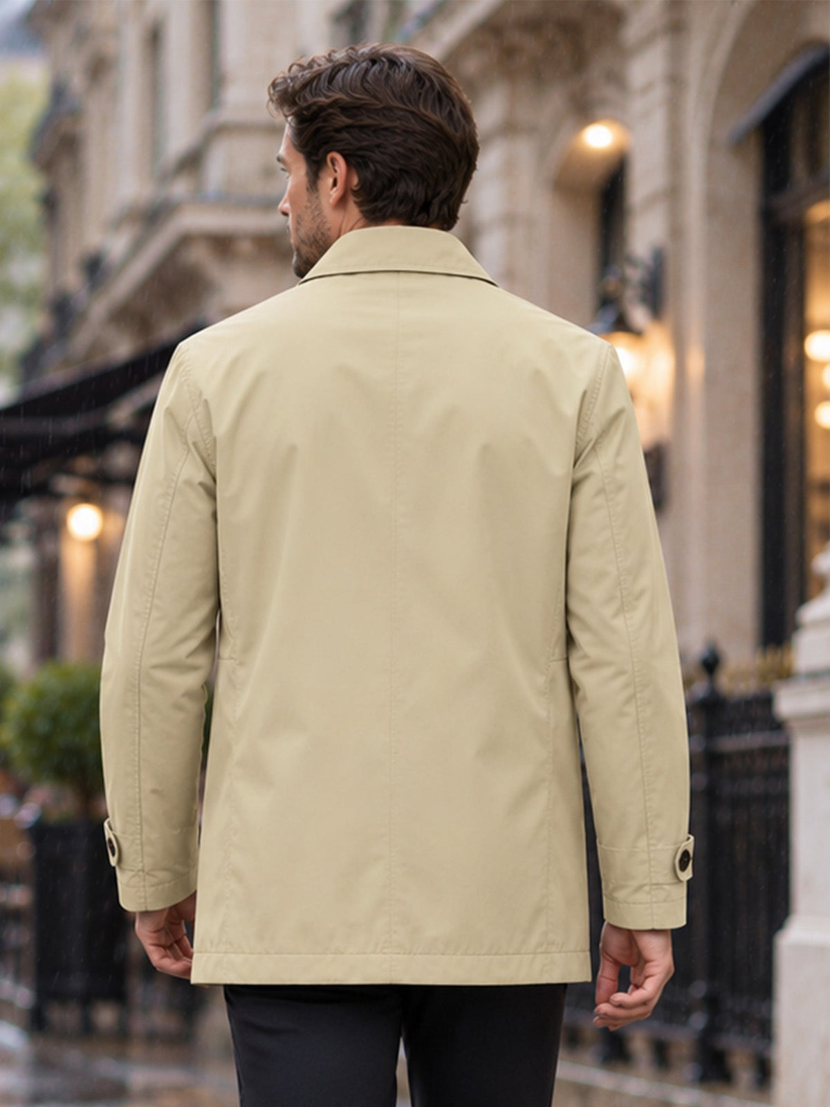 Mateo|Gabardina impermeable de media longitud para hombre