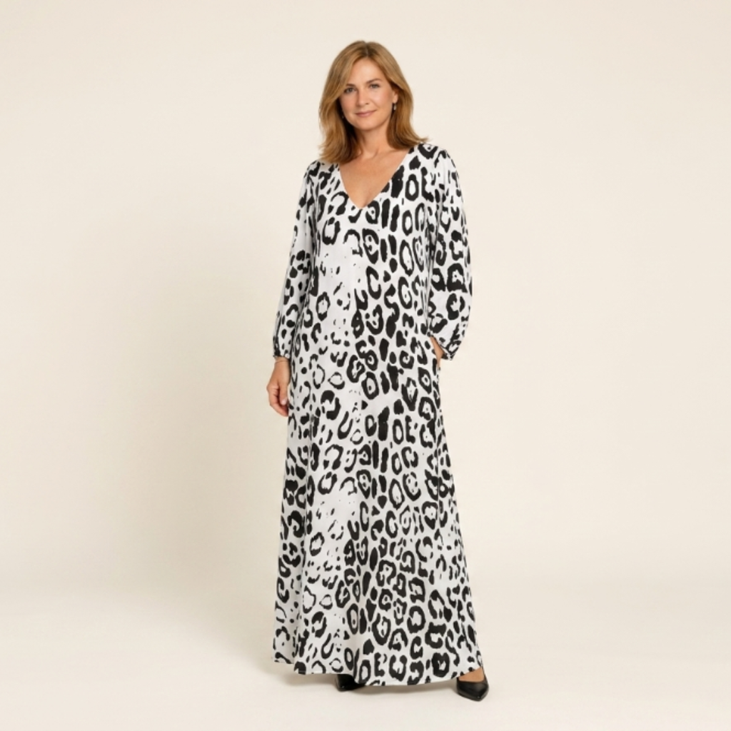 Vestido Safari Chic con estampado de leopardo