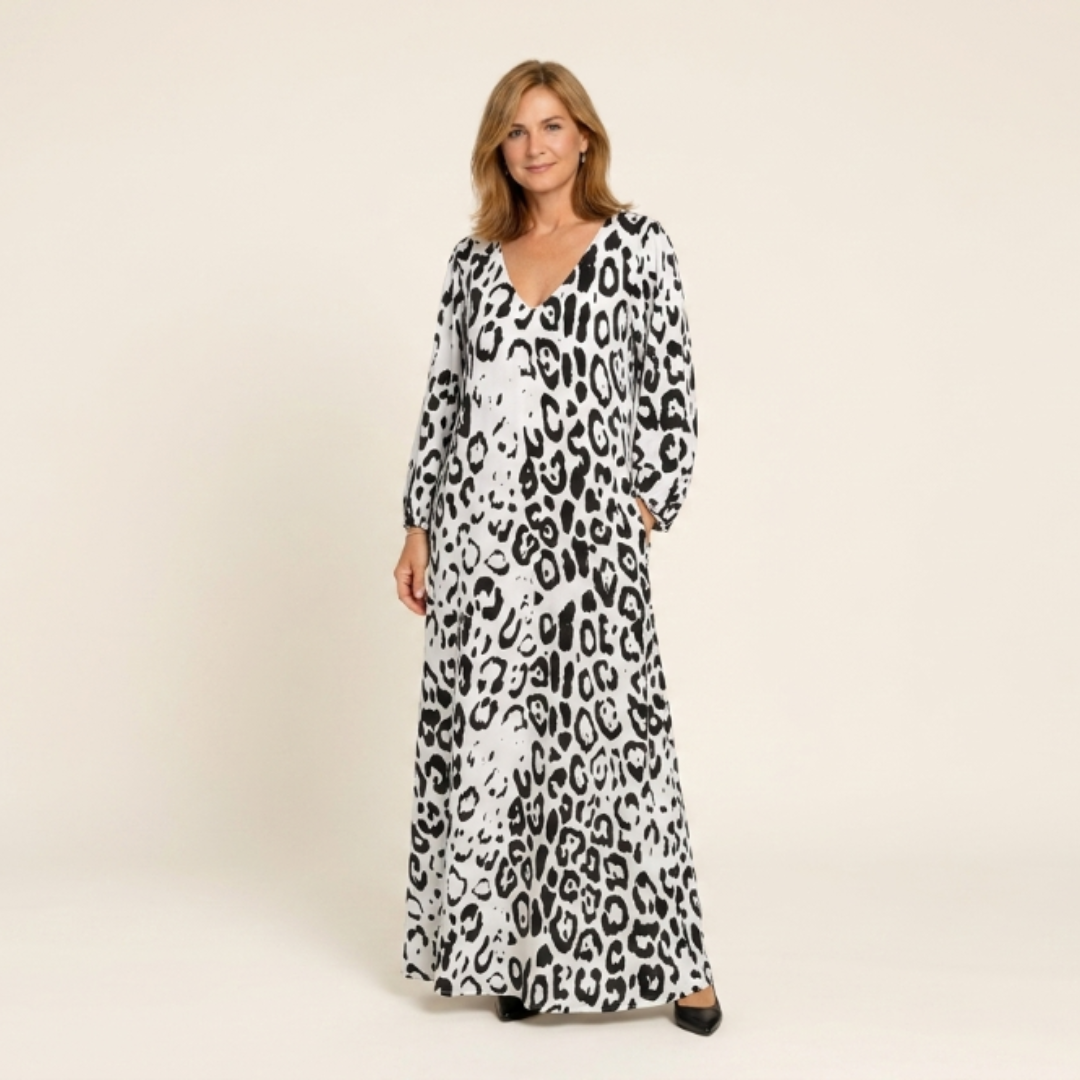 Vestido Safari Chic con estampado de leopardo