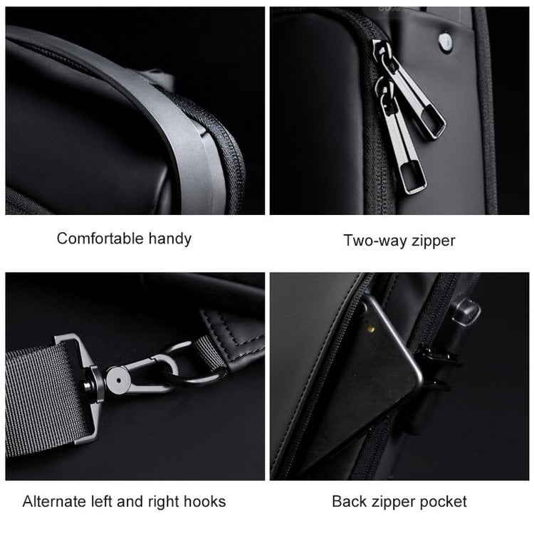 Héctor | Bolsa de deporte- bandolera con función de carga USB