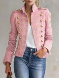 Marion | Chaqueta vaquera de estilo militar con botones dorados