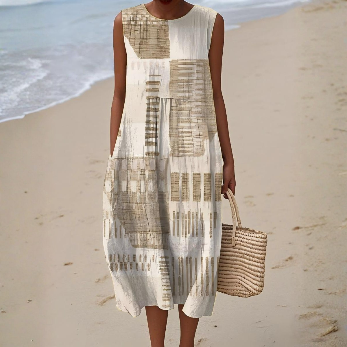 Helena | Vestido de Verano con Estampado Artístico