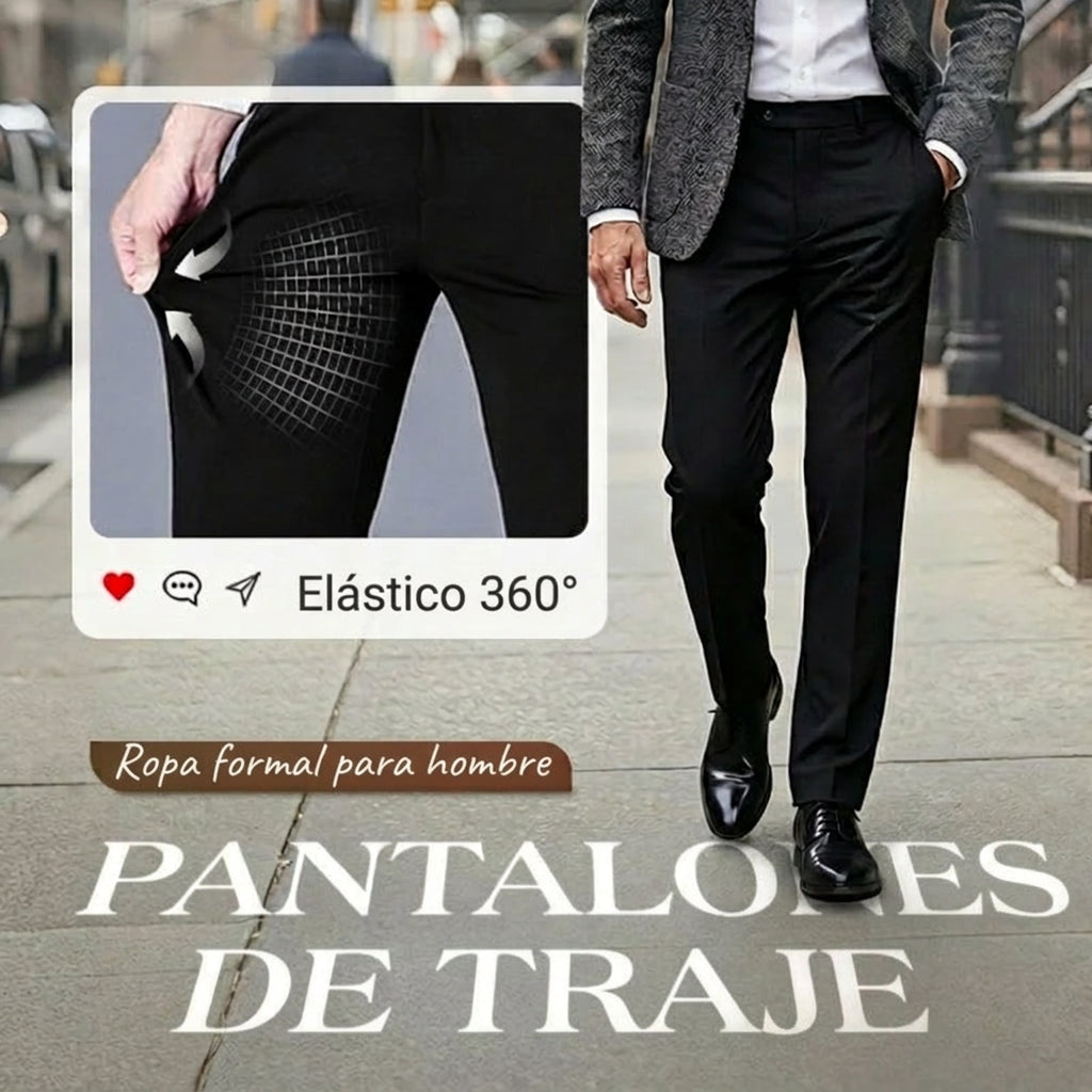 Pantalón clásico informal de gran elasticidad para hombre
