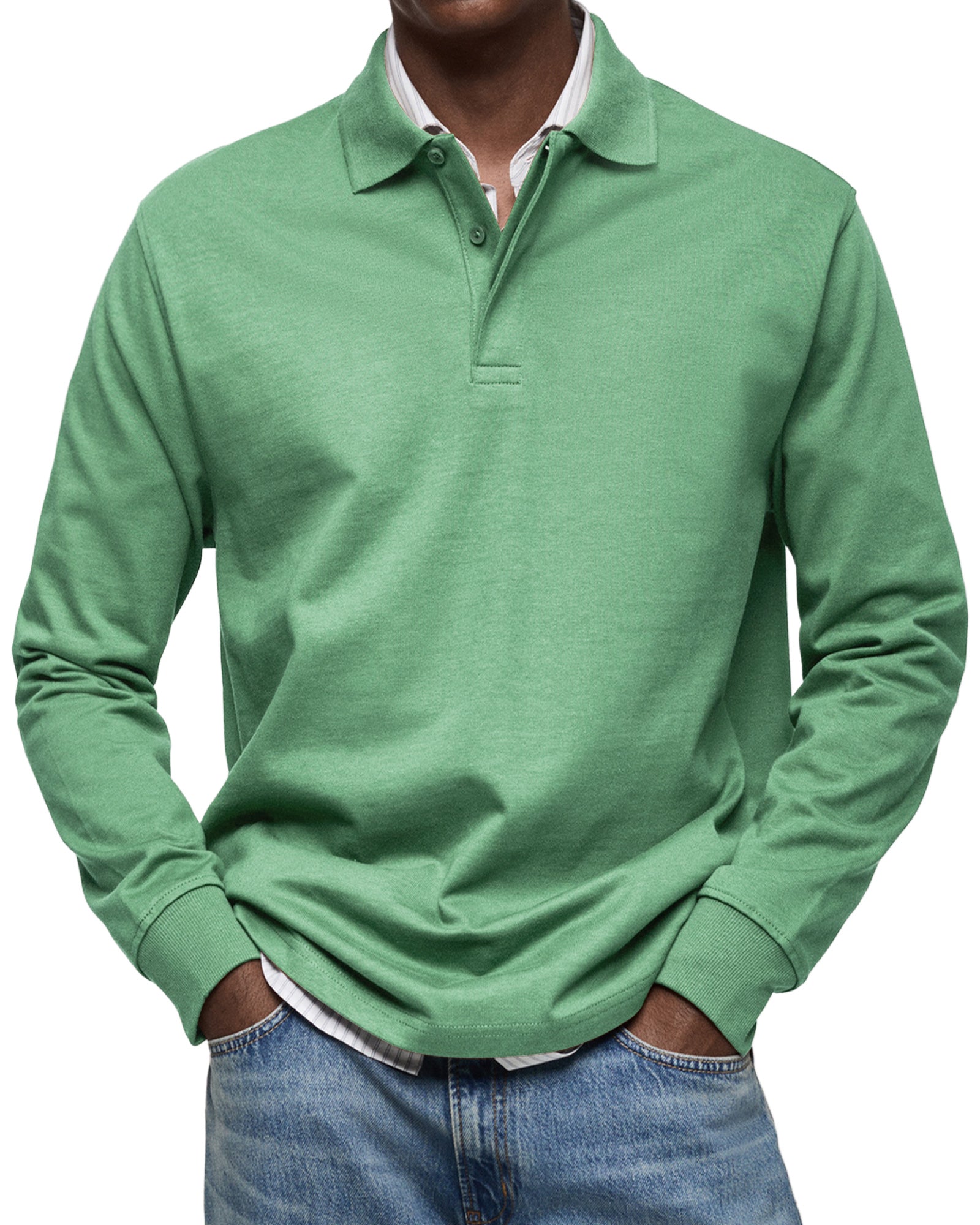 Polo de lujo de manga larga