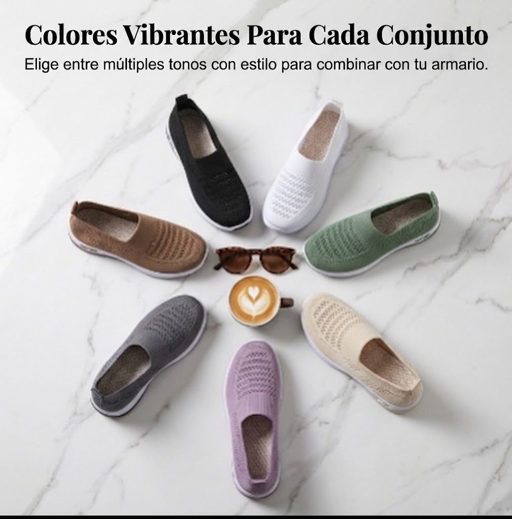 Malena | Zapatillas tipo slip-on de malla transpirables para mujer – Ligeras, flexibles y perfectas para estar en casa y disfrutar del tiempo libre