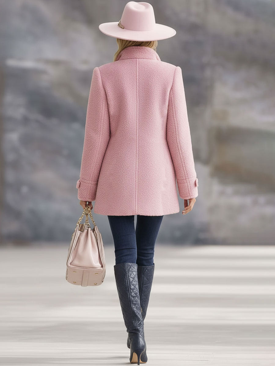 Paula | Chaqueta polar rosa vintage con cremallera