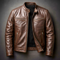 RECIO | Chaqueta vintage de cuero PU con cremallera