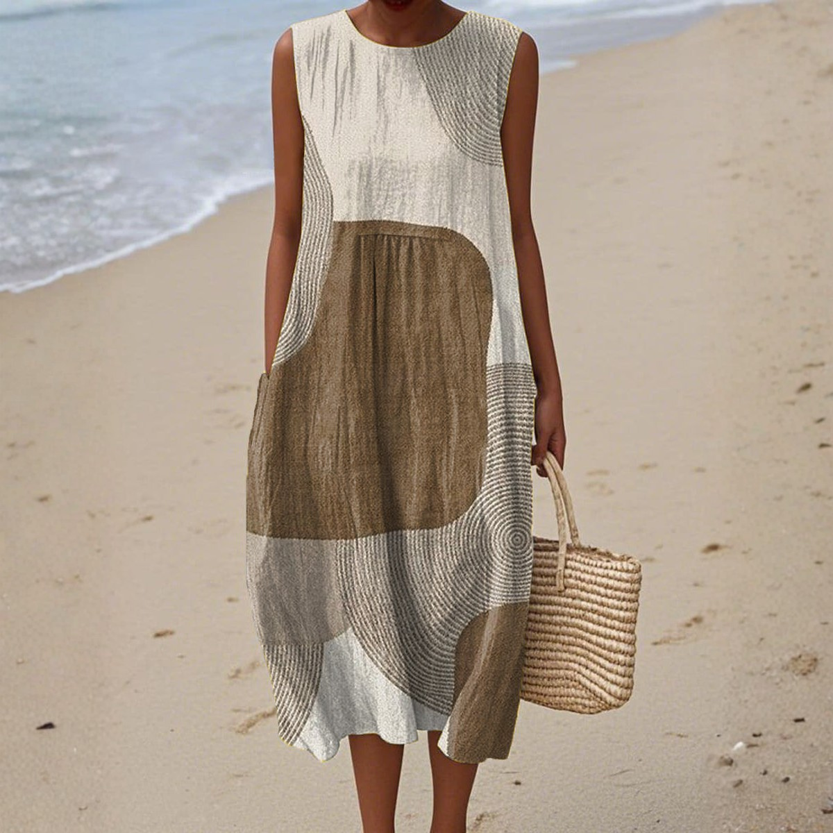 Helena | Vestido de Verano con Estampado Artístico