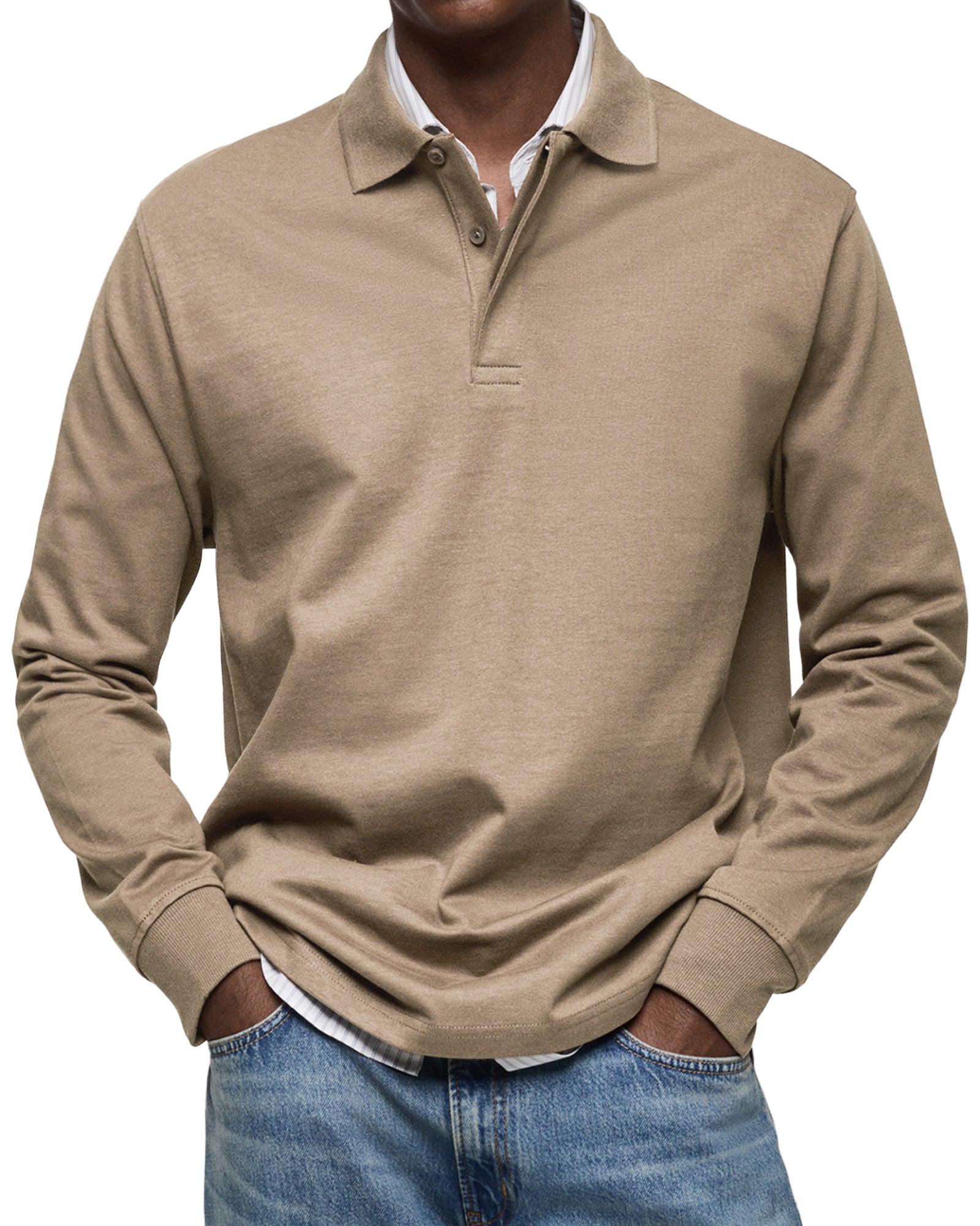 Polo de lujo de manga larga
