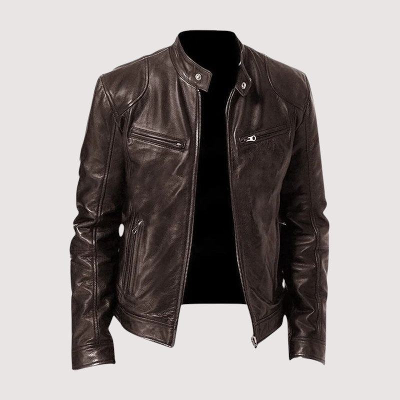 LAURENT MONACO | VESTE EN CUIR HAUT DE GAMME ÉLÉGANTE POUR HOMME