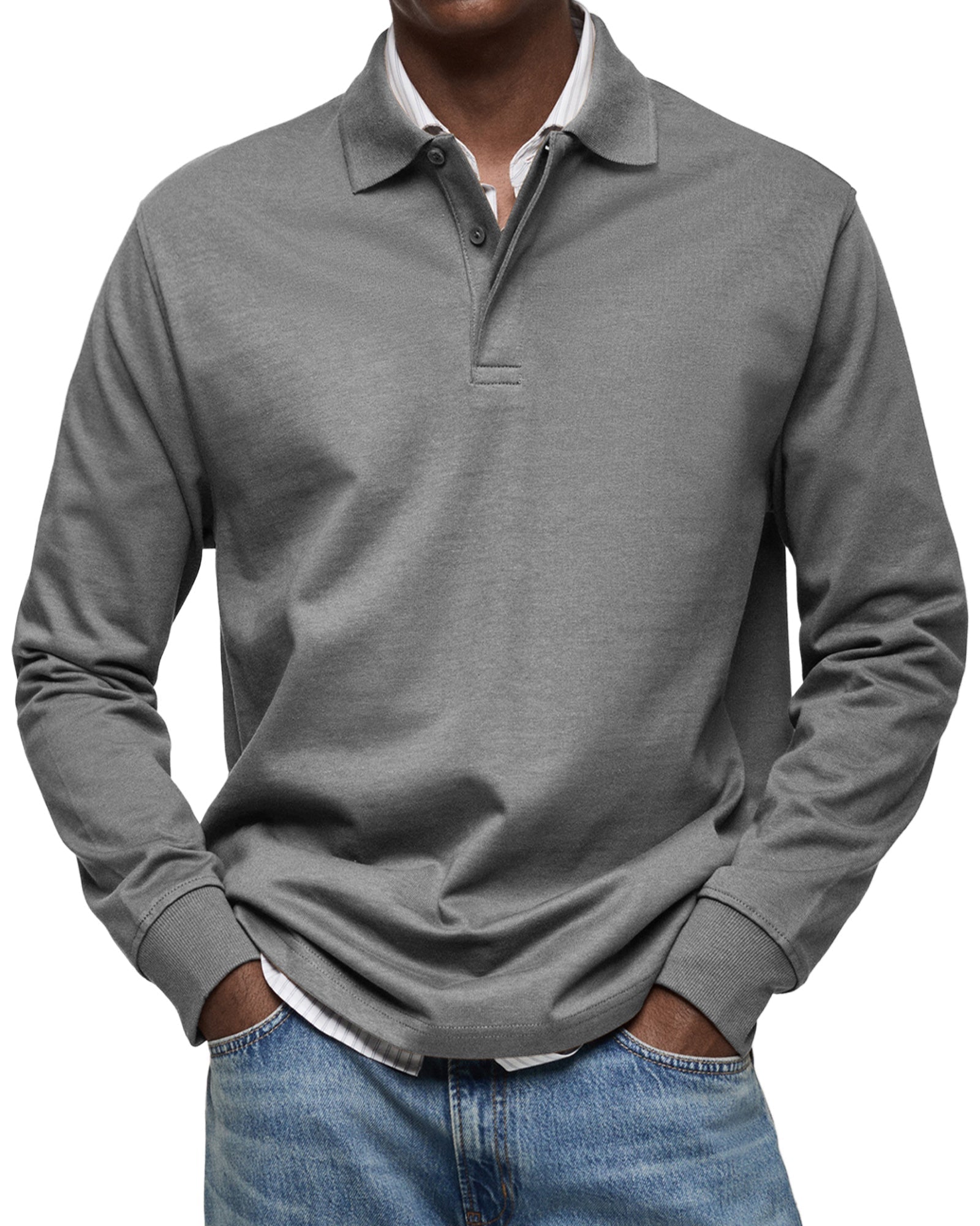 Polo de lujo de manga larga