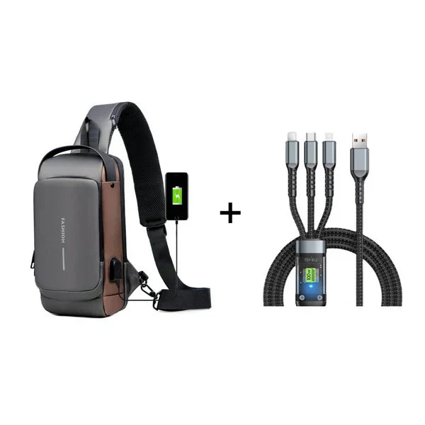 Héctor | Bolsa de deporte- bandolera con función de carga USB