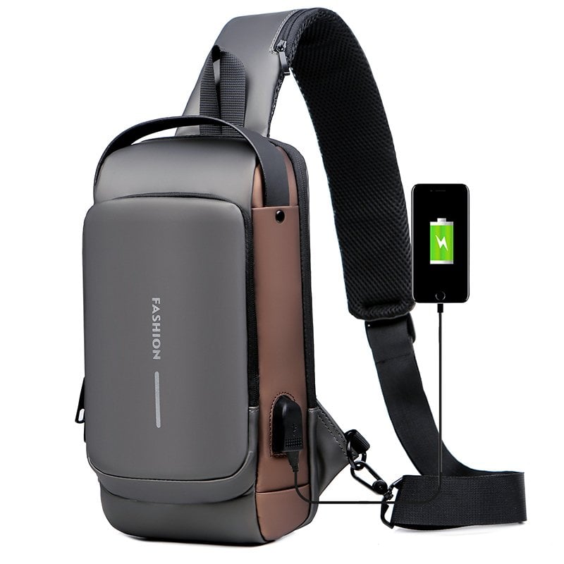 Héctor | Bolsa de deporte- bandolera con función de carga USB