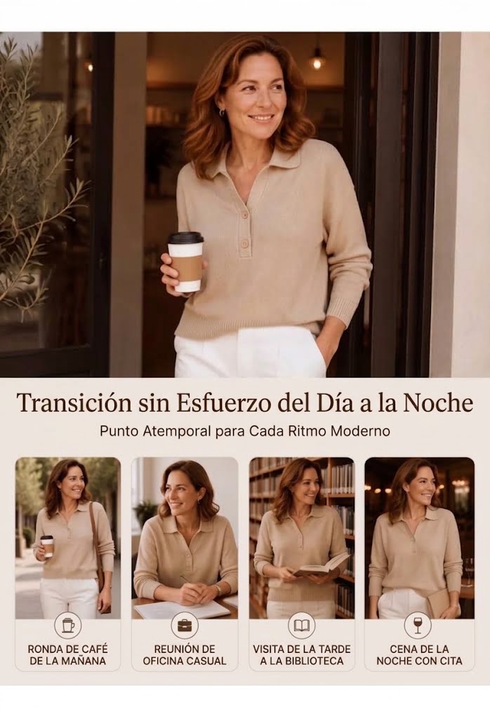 Alessia | Elegante jersey de punto con cuello de solapa para mujer