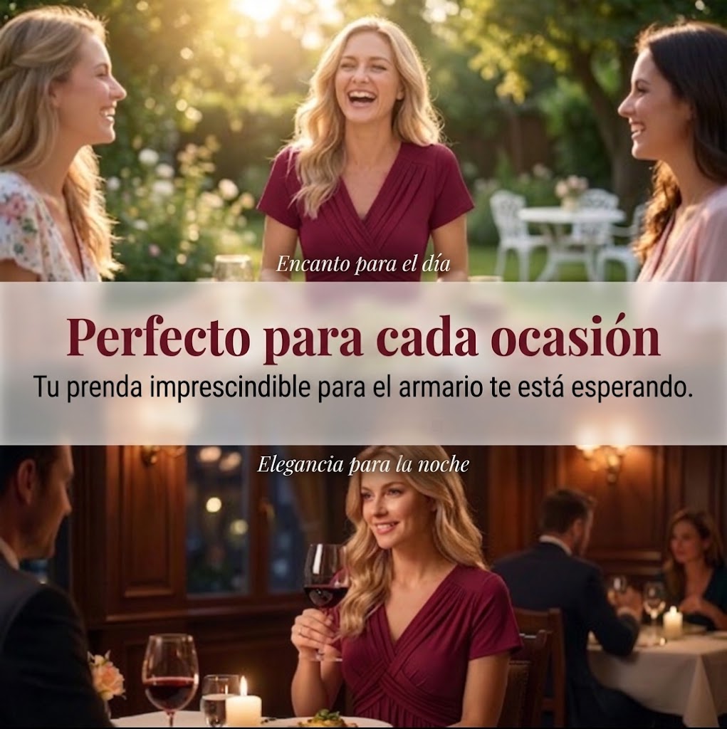 Fiorella | Vestido con escote en V y diseño cruzado