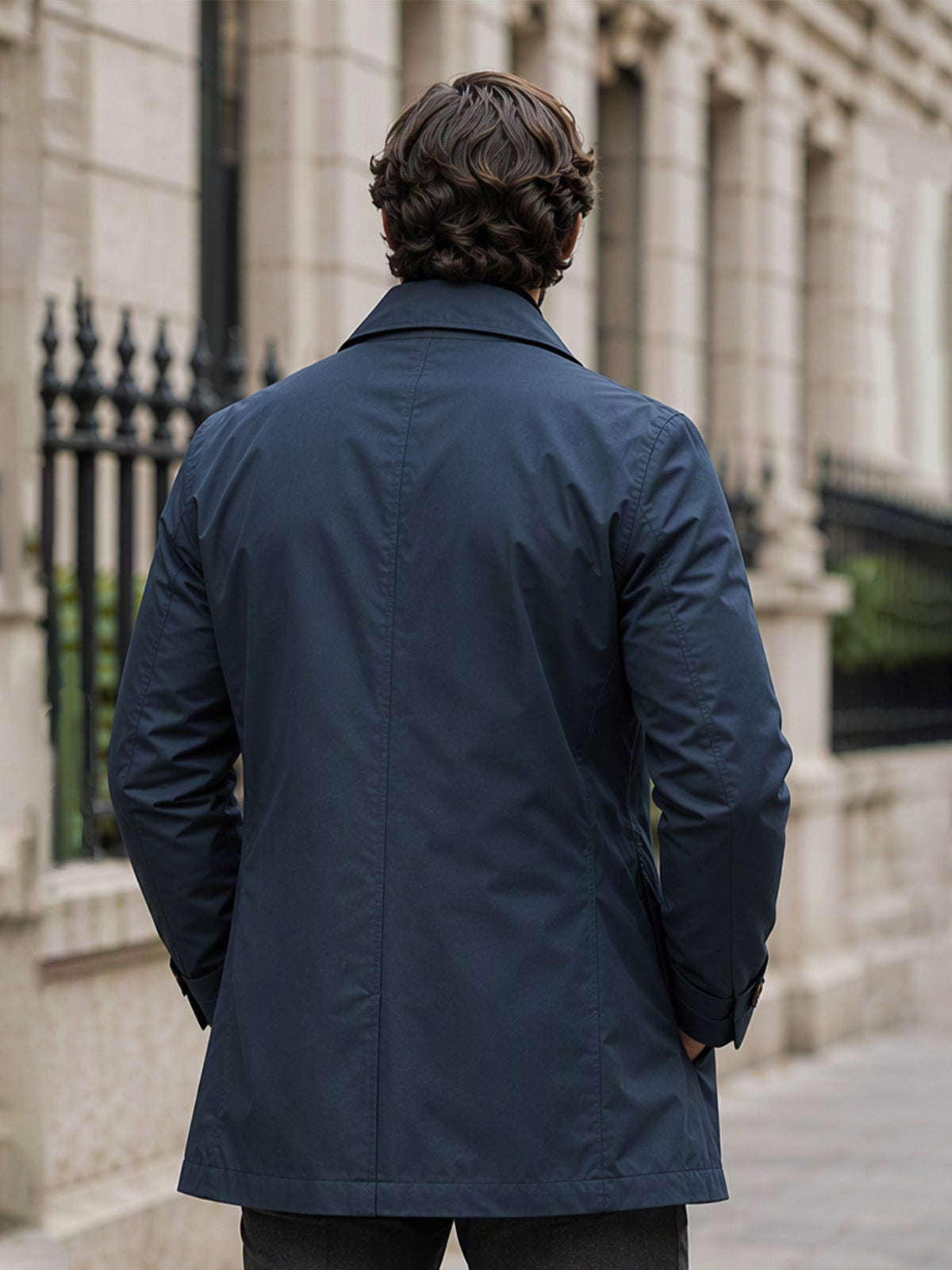 Mateo|Gabardina impermeable de media longitud para hombre