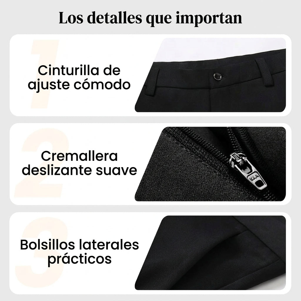 Pantalón clásico informal de gran elasticidad para hombre
