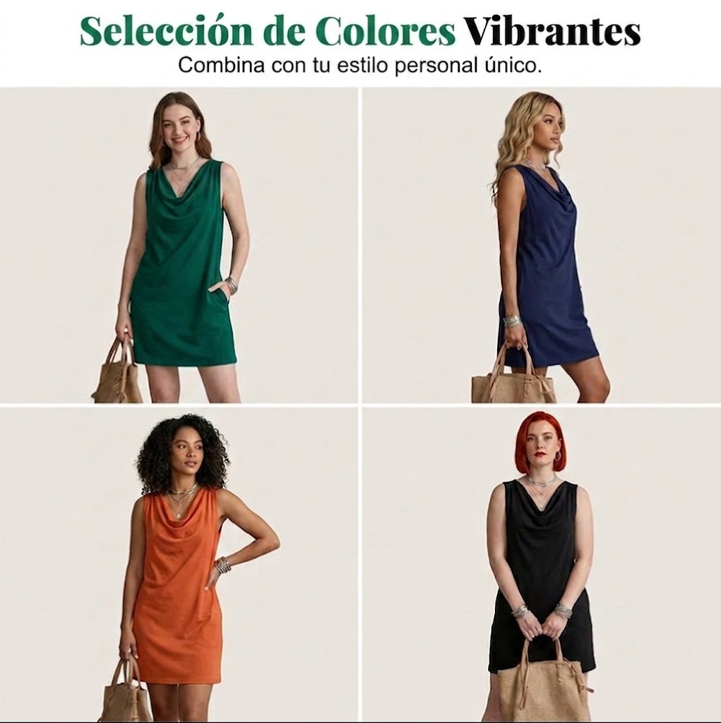 Sonia - vestido ajustado con cuello holgado