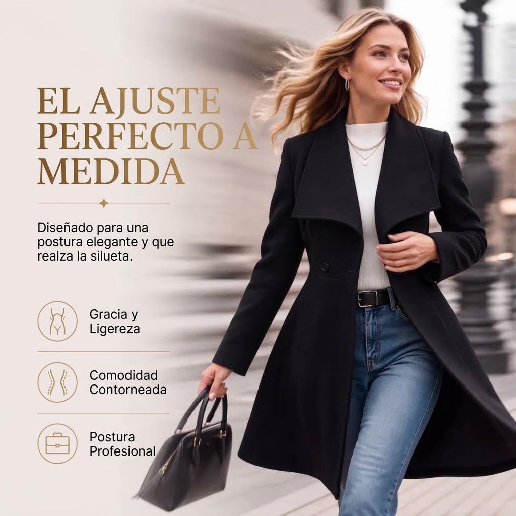 Aveline | Elegante abrigo de mujer entallado con cuello de solapa