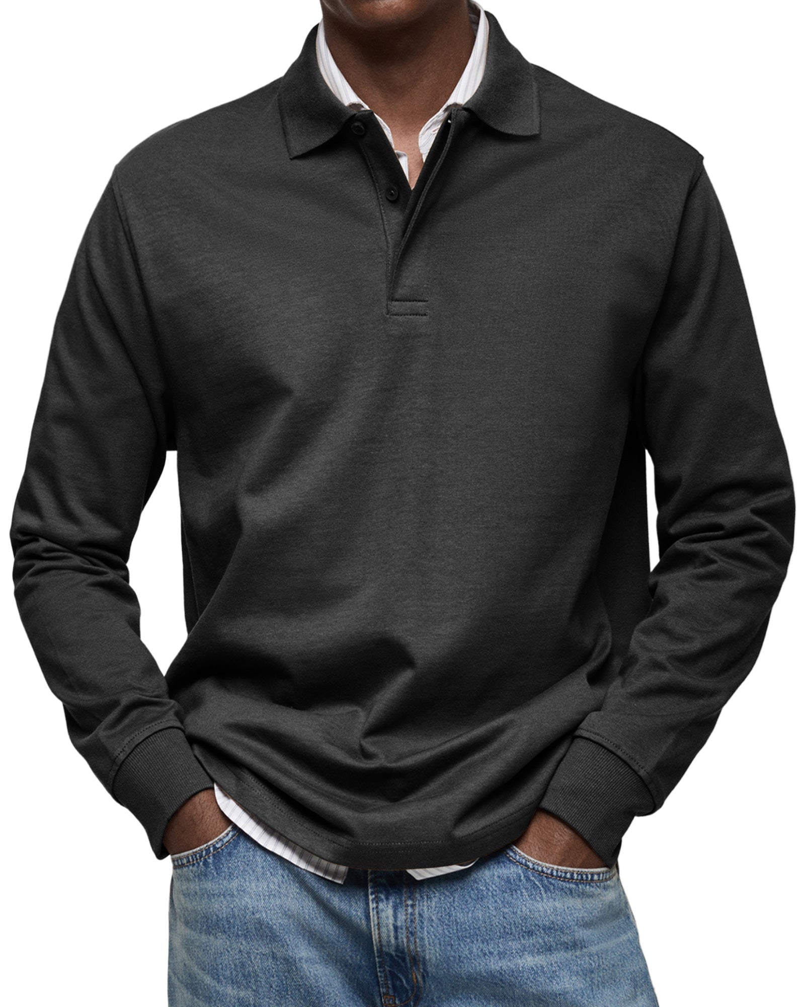 Polo de lujo de manga larga