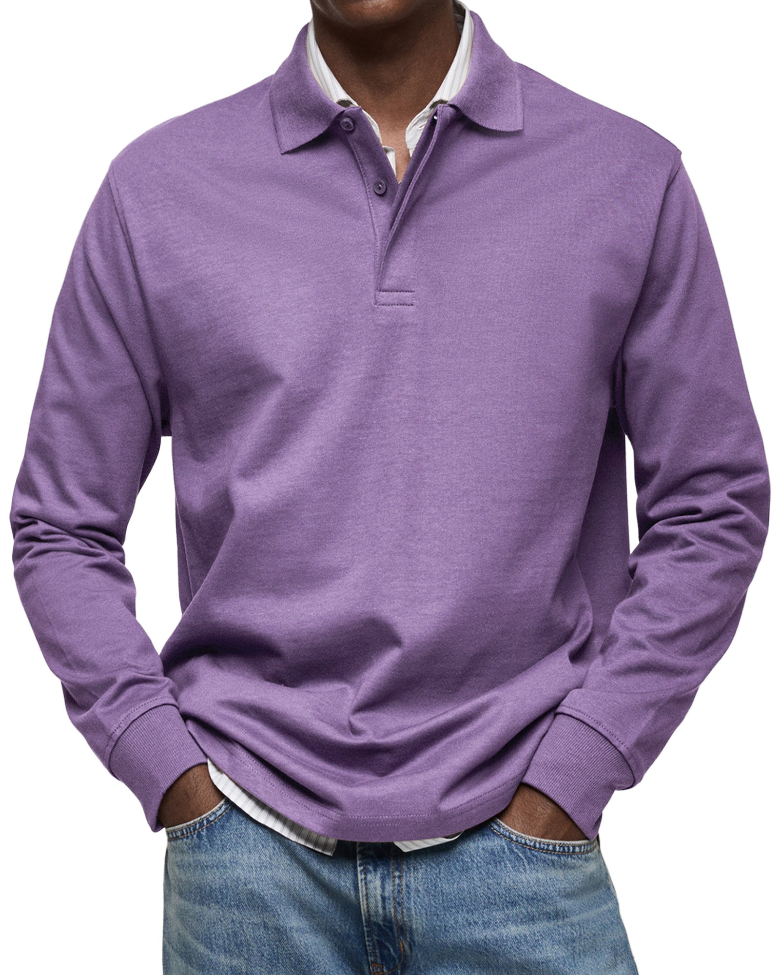 Polo de lujo de manga larga