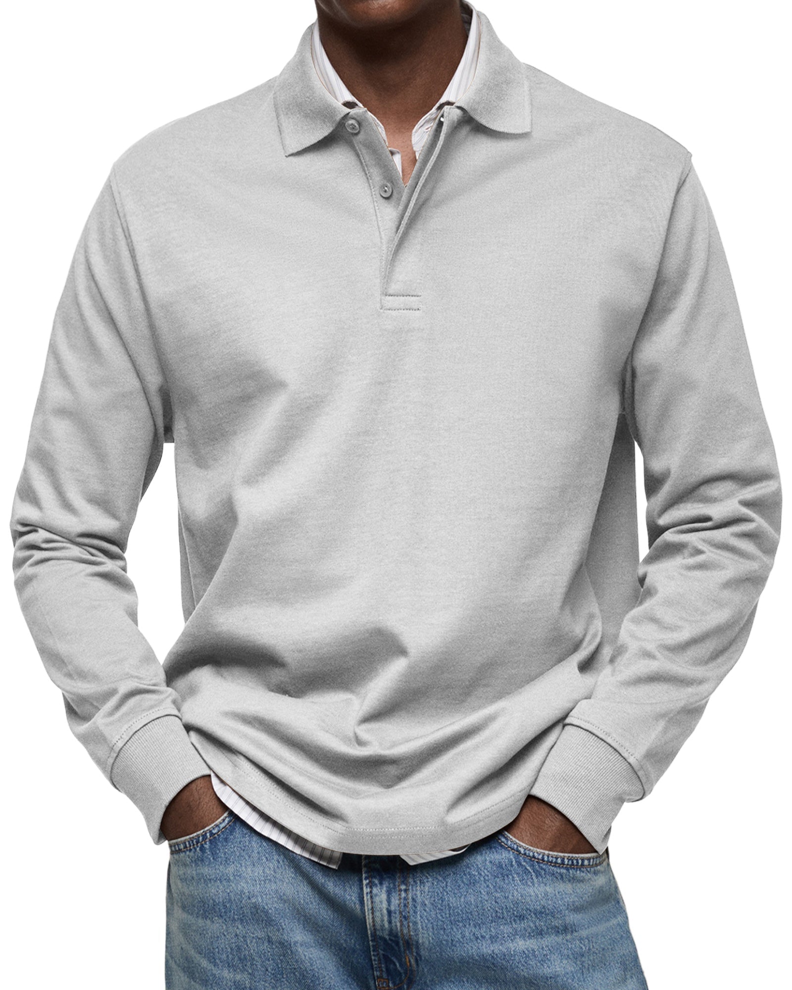 Polo de lujo de manga larga