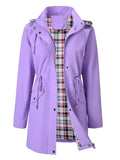 Olivia | Chaqueta impermeable con forro de cuadros