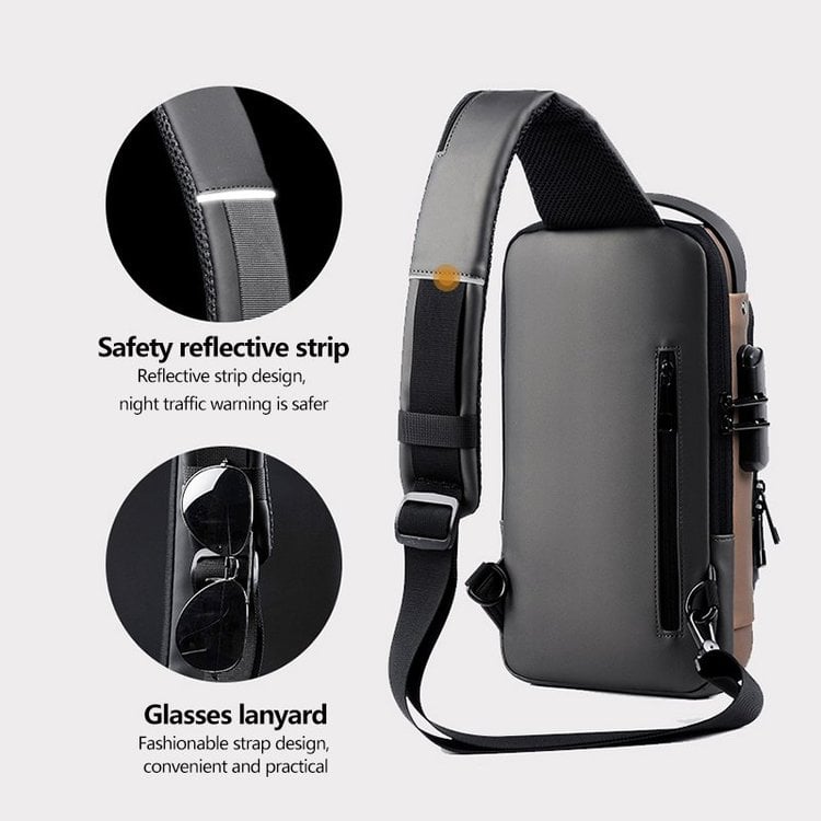 Héctor | Bolsa de deporte- bandolera con función de carga USB
