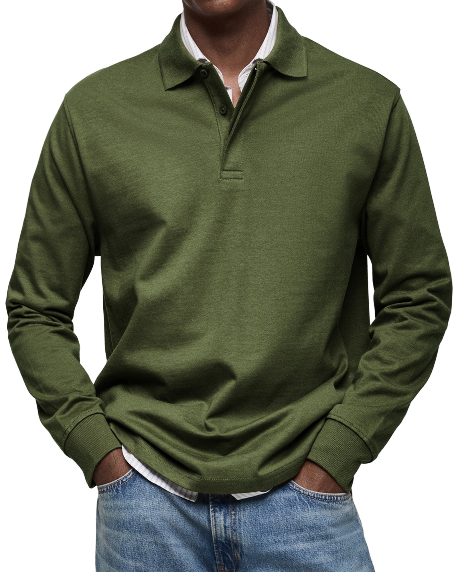 Polo de lujo de manga larga