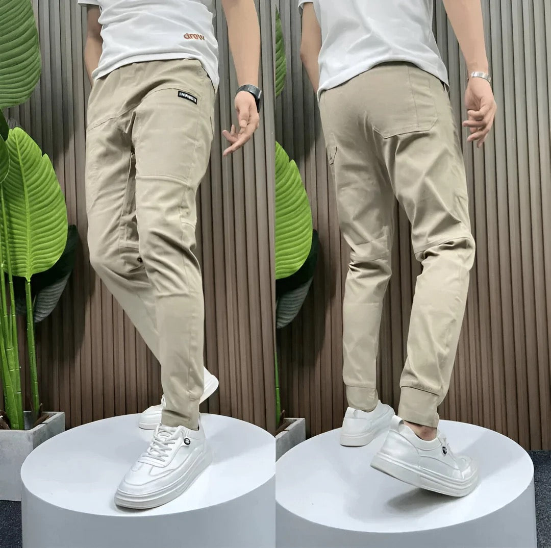 LAURENT MONACO | PANTALON CARGO ÉLASTIQUE POUR HOMME PREMIUM