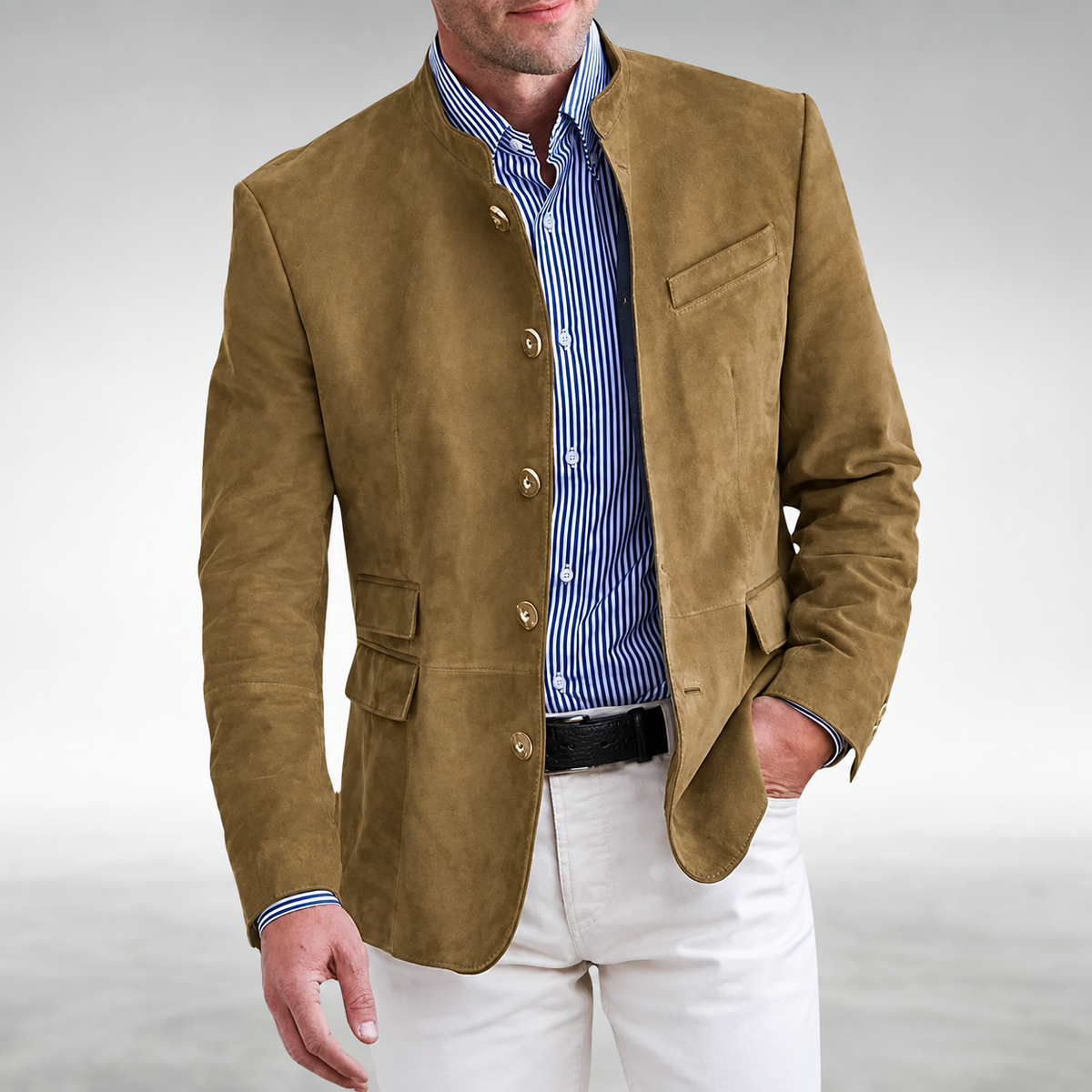 ERIC | CHAQUETA DE ANTELINA ESTILO EUROPEO
