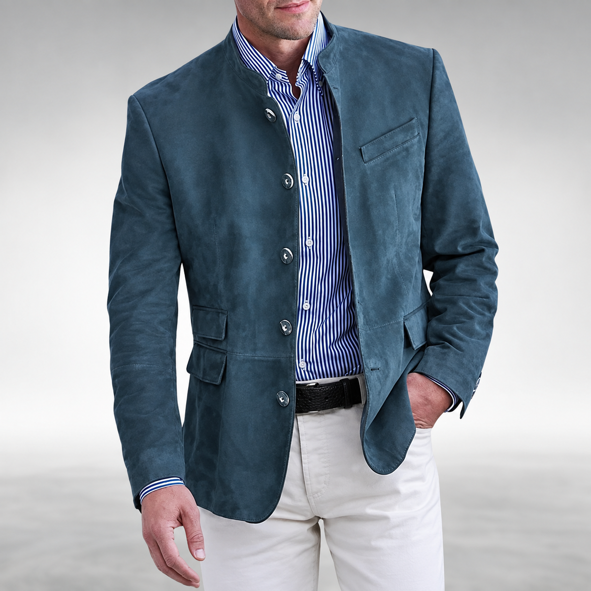 ERIC | CHAQUETA DE ANTELINA ESTILO EUROPEO