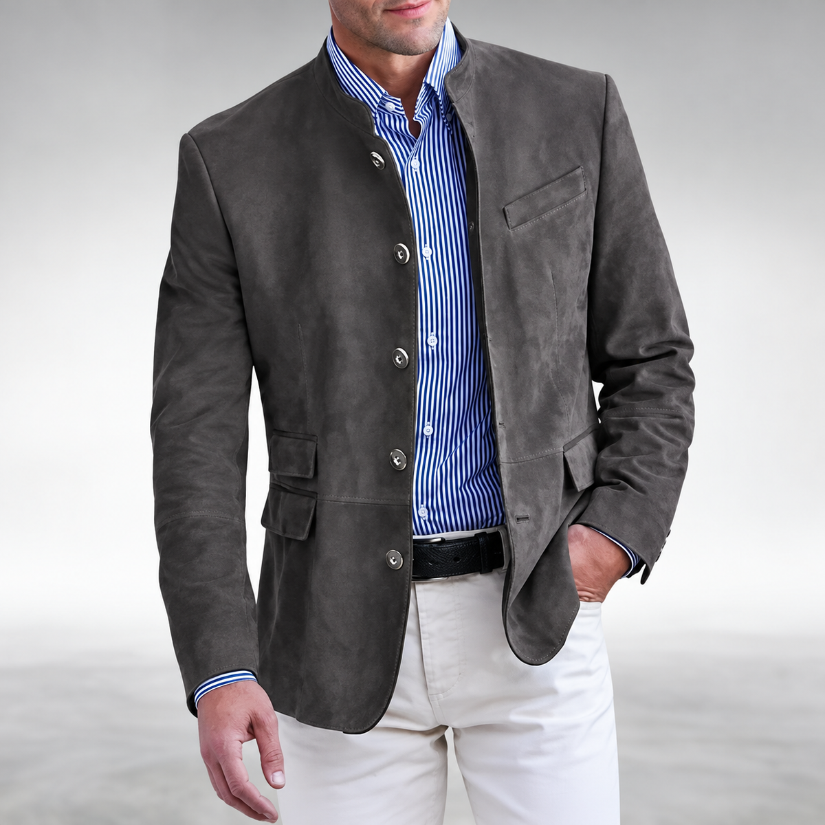 ERIC | CHAQUETA DE ANTELINA ESTILO EUROPEO