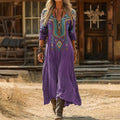 Edurne - Vestido largo casual de Tejido Suave para lucir todo el Día