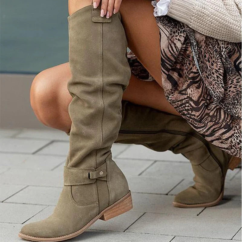 Lina - Botas de efecto ante cómodas y cálidas