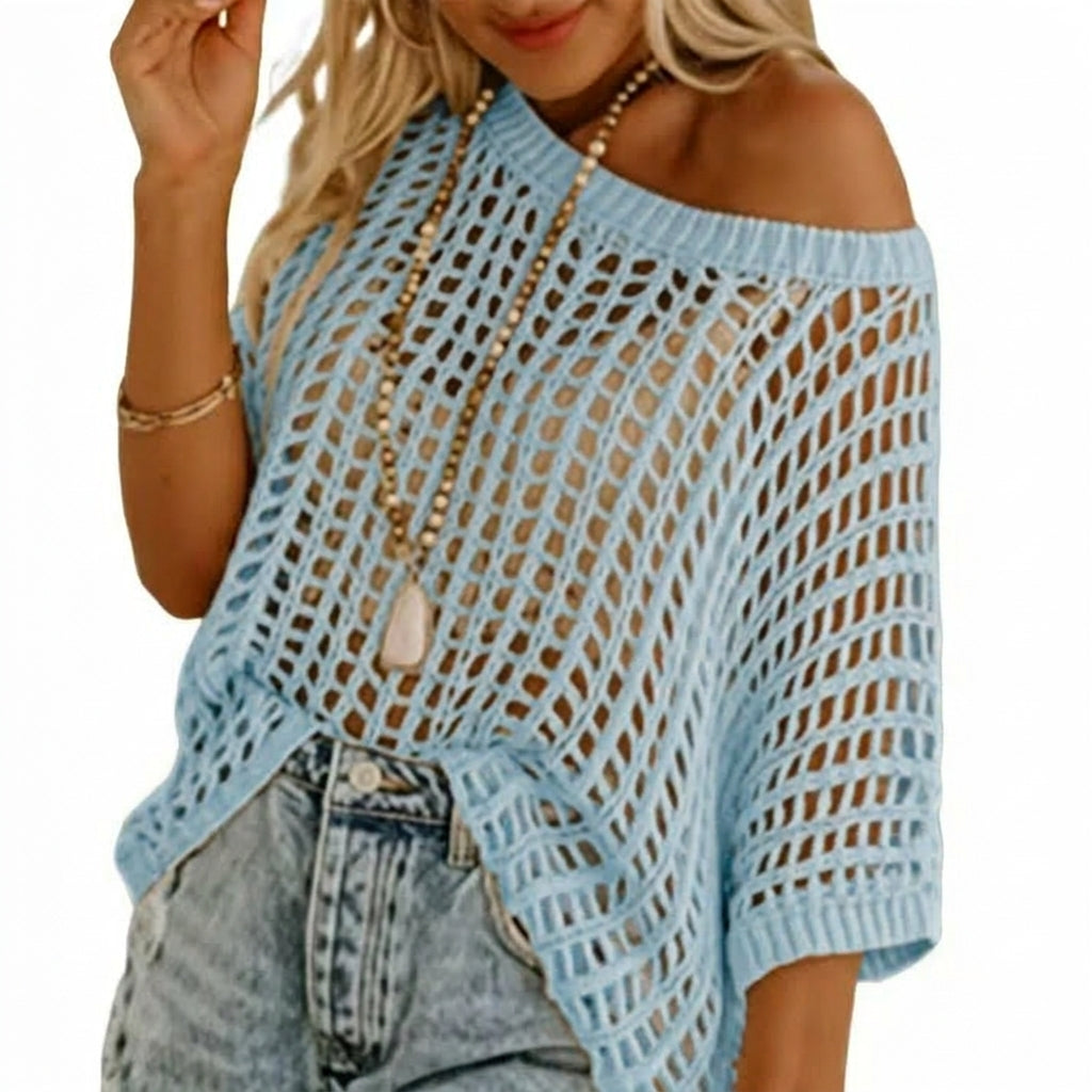 Noa - Jersey de verano de punto calado casual