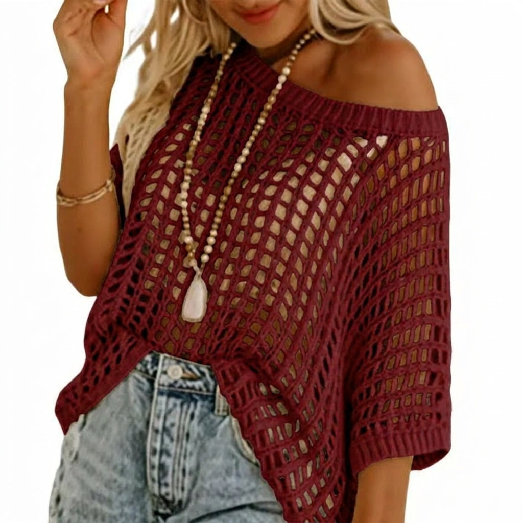 Noa - Jersey de verano de punto calado casual