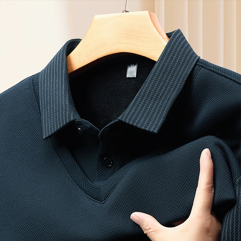 Martín | 🍂 Camisa de Cuello a Rayas 2 Piezas - Estilo Otoño/Invierno en Algodón Transpirable y Cómodo 👔📦