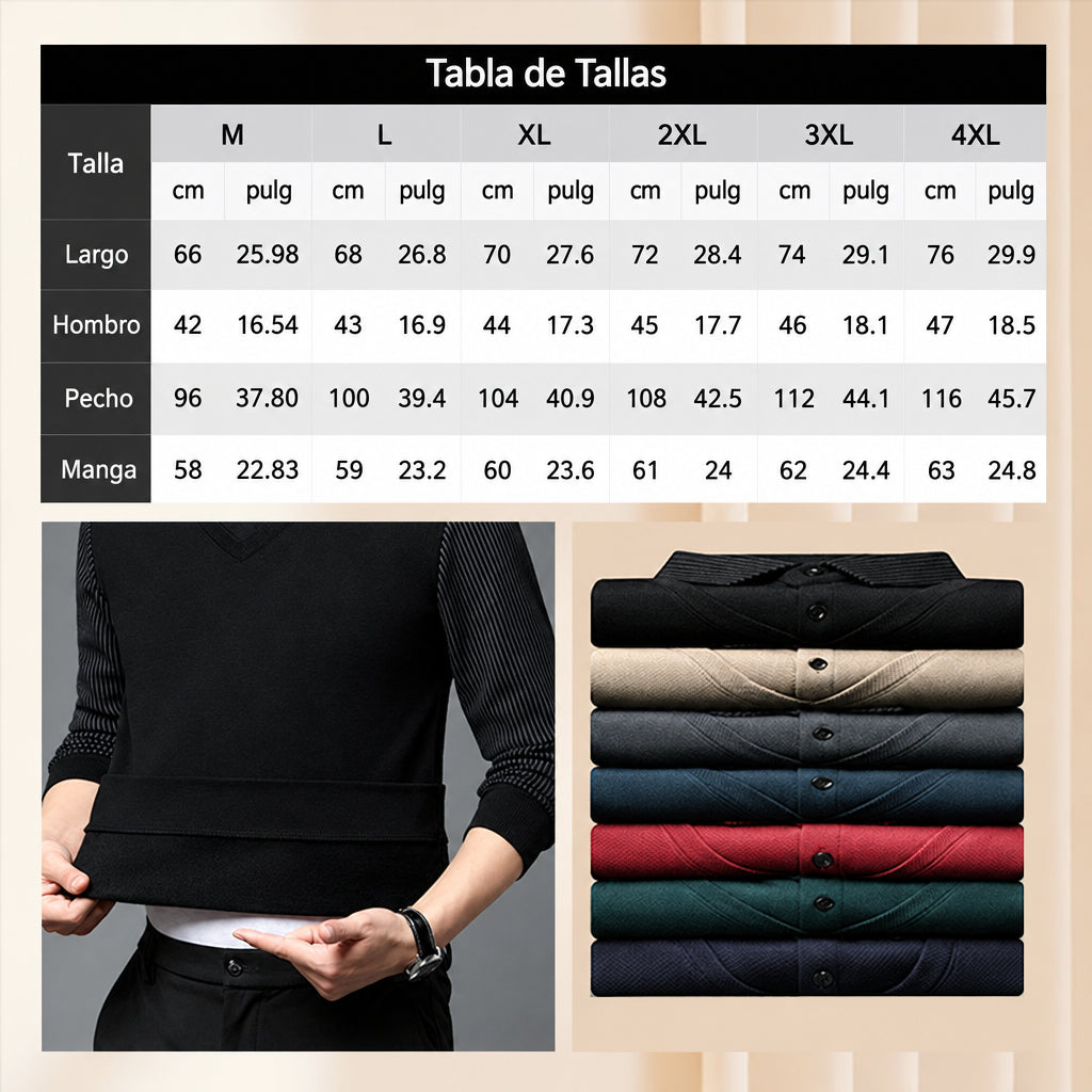 Martín | 🍂 Camisa de Cuello a Rayas 2 Piezas - Estilo Otoño/Invierno en Algodón Transpirable y Cómodo 👔📦