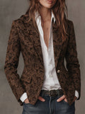 Antonia | Blazer de Jacquard con Estampado de Paisley