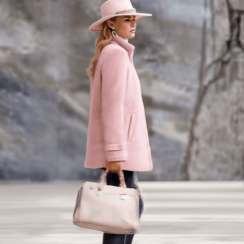 Paula | Chaqueta polar rosa vintage con cremallera