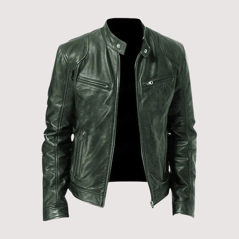 LAURENT MONACO | VESTE EN CUIR HAUT DE GAMME ÉLÉGANTE POUR HOMME