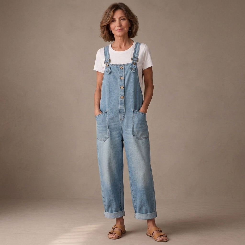 Mae | Peto vintage de algodón suave con efecto vaquero