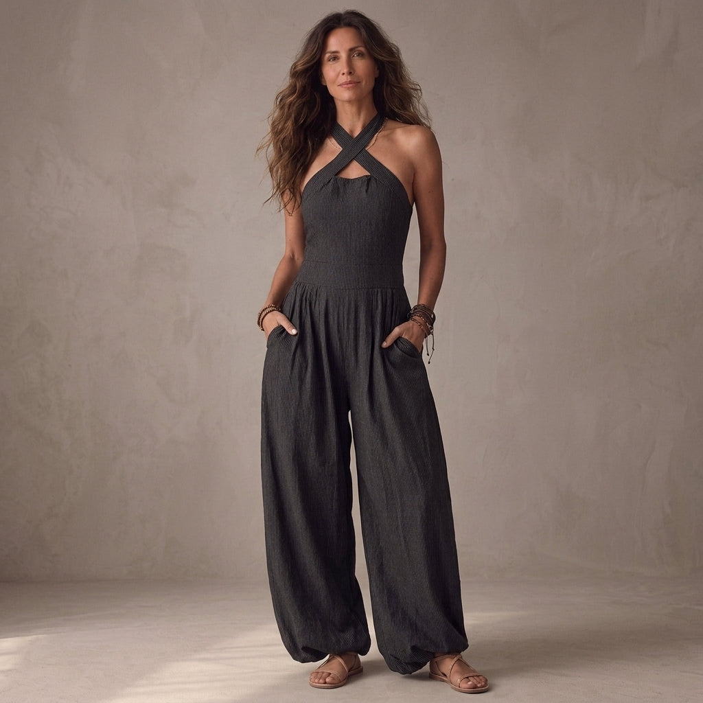 Mono Fluido con Escote Halter