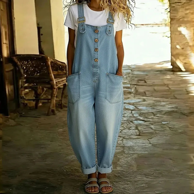 Mae | Peto vintage de algodón suave con efecto vaquero