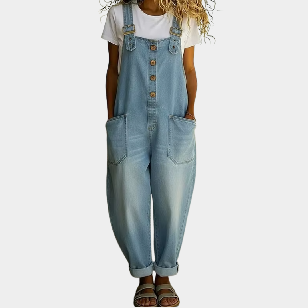Mae | Peto vintage de algodón suave con efecto vaquero